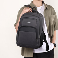 Sac à dos professionnel unisexe grande capacité 20-35L avec coussin d'air, ceinture, fermeture éclair étanche en nylon, sacoche pour ordinateur en polyester