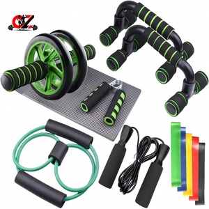 Hot Selling 12-in-1 AB Wheel Roller resistance <b>band</b> <b>Workout</b> Equipment Set for men Abdominal Muscle Training with Push Bars - Product Image 1