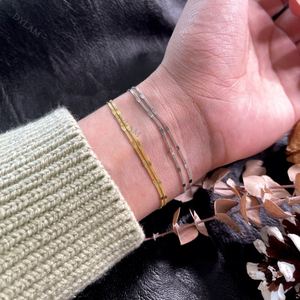 Dylam <b>Silver</b> Simple Gold Chain <b>Anklet</b> 18k Gold <b>Silver</b> Plated Women Flat Mariner <b>Anklet</b> Dainty Summer Beach <b>Anklets</b> for Women - Product Image 5