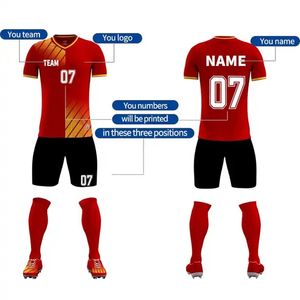 مخصص أسود وذهبي جيرسي كرة القدم مريحة وسريعة أطقم رياضة كرة القدم - Product Image 3