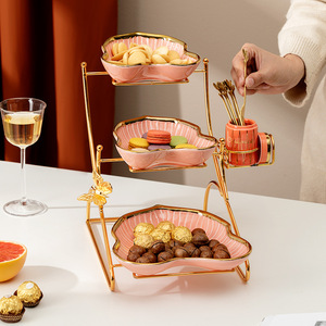 Afternoon Tea Gebruikt Snacks Plaat Dessert Stand Nordic Luxe 2 Tier 3 Tier Cupcake Stand Keramische Taart Staan Voor Verkoop - Product Image 4
