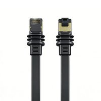 Câble Ethernet plat CAT8 Starlink Gen3 30AWG en cuivre pur RJ45 PVC STP blindé étanche anti-UV pour réseau Internet satellite