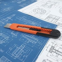 Couteau utilitaire professionnel de 18 mm pour la découpe du papier, vente directe d'usine All Star, outils à main professionnels, couteau à lame cassable