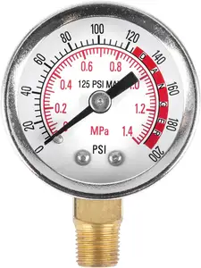 イージーマウント0-40Mpa高精度SUS304水油ガスデジタル油圧デジタル圧力計圧力計40mm、1/4NPT付き