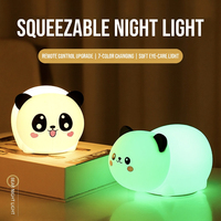 Lampe de nuit LED en silicone mignonne pour enfants et bébés, douce au toucher, à intensité variable, idée cadeau pour la chambre à coucher