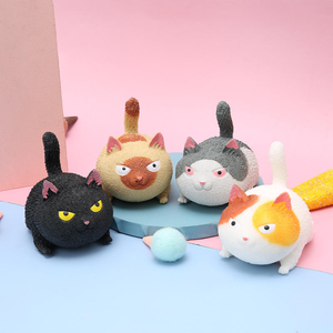 Dekompresyon havalandırma kızgın simülasyon kedi sıkmak oyuncak Mini Squishy Mochi hayvanlar stres giderici Fidget oyuncak 5 ila 7 yıl için - Product Image 2
