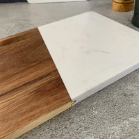Nouveaux Gadgets 2026 : Planche à découper multifonctionnelle en bois blanc et marbre, double face, facile à nettoyer, pour accessoires de cuisine