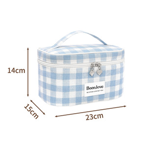 Cosmetic <b>Bag</b> <b>Large</b> Capacity Waterproof Eco-Friendly Durable Fashion Polyester Travel Makeup <b>Storage</b> Case for Women <b>Zipper</b> Soft - Product Image 6
