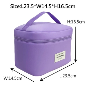 Reise zubehör Neue große Kapazität Lila Frauen Lady Wasserdichte Neopren Reise Kosmetik beutel Organizer Make-up-Tasche - Product Image 2