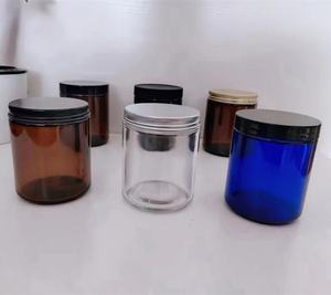 Bottiglia di vetro vuoto 4 oz 8 oz candela barattolo di vetro cilindro <span class=keywords><strong>270</strong></span> <span class=keywords><strong>ml</strong></span> vetro ambra portacandele vasetti con tappo a vite - Product Image 2