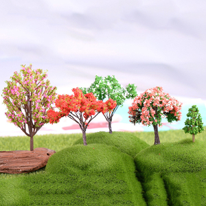 Mini Árboles Florales en Miniatura para Decoración de Paisajes, Adorno de Escritorio con Forma de Árbol en Flor, Manualidades de Plástico, Accesorios para Bricolaje - Product Image 4