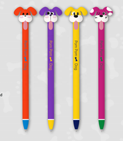 Vente en gros de stylos en plastique pour écoliers 0.5mm et 0.7mm enfants avec logo personnalisé animaux girafes dinosaures encre gel stylo effaçable mignon