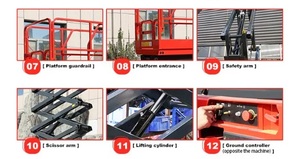 40ft 30ft 26ft ไฟฟ้า12เมตร, ลิฟท์กระเช้าลอยฟ้าสำหรับใช้ในฟาร์มขนาด500กก. ผลิตมอเตอร์380โวลต์ใหม่20FT ใหม่ - Product Image 4