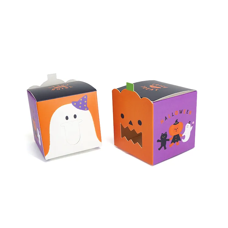 Biscotti di caramelle personalizzati regalo di nozze festival di pasqua Hallowmas scatole di imballaggio in cartone per bambini mostri che piegano i giocattoli dell'uovo