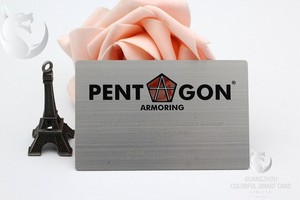 Tarjeta de Visita Personalizada Impresa en 4 Colores en Acero Inoxidable con Acabado Cepillado - Product Image 5