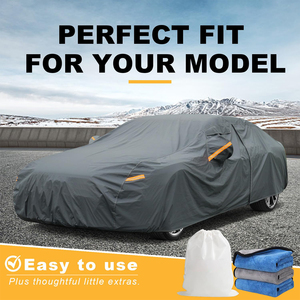 Housse de voiture universelle quatre saisons, personnalisée, imperméable, pliable, pour extérieur, protège du soleil et de la neige, vente en gros - Product Image 5
