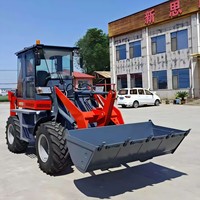 KUUGAO Mini Backhoe Wheel Loader Shovel Digger 4x4 Excavator Teleskopik Front Loader Mesin Diesel Pompa Hidrolik Bucket 0.5m