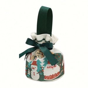 Customized <b>Eco</b>-Friendly Wrap Eve Fruit Reusable Christmas Festive Canvas <b>Gift</b> Bag - Product Image 1