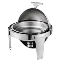 Offre Spéciale : Ensemble de Réchauds de Buffet Dorés pour Mariage, 6,0 L, en Acier Inoxydable, Ronds, Hydrauliques, pour Comptoir