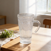 Gobelet à eau en plastique rigide ondulé réutilisable, esthétique et élégant, pour les boissons
