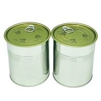 Boîte de conserve en métal imprimée en usine personnalisée avec couvercle rond scellé facile à ouvrir pour l'emballage alimentaire de noix d'arachide