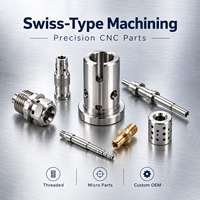 Pièces tournées CNC de type suisse personnalisées, composants de précision en acier inoxydable, service d'usinage OEM