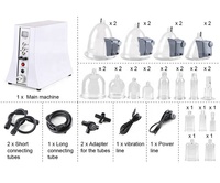 Appareil Portable de Thérapie par Aspiration avec 32 Ventouses et Fonction Vibrante Mains Libres pour l'Augmentation Mammaire et l'Exercice des Fessiers et des Hanches