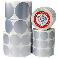 Autocollants personnalisés thermocollants brillants en PET argenté imperméables de 45 mm, découpés à la forme, pour artisanat, bougies, animaux de compagnie, imprimables par transfert thermique direct