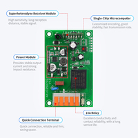 Nuevo producto DC12V 36V 433Mhz RF Control remoto 1 canal EV1527 2 botones para grúas puerta de garaje Motor puerta PC Material aprendizaje