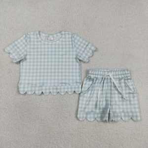 Conjuntos de Ropa Casual a Cuadros Coloridos para Niñas de RTS Boutique, Primavera Otoño, Transpirables, 95% Algodón, 5% Elastano, con Borde Festoneado - Product Image 2