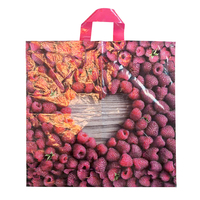 Sac de courses réutilisable en plastique personnalisé avec poignée souple pour cadeaux