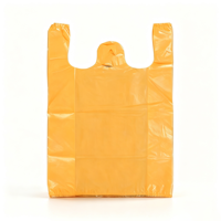 Sacs en plastique pour T-shirts, HDPE recyclable, épaisseur 0,12 mm, logo personnalisé pour les supermarchés et les entreprises