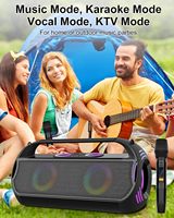 Baffle bluetooth Avec Micro Sans Fil Altavoz De Karaoke Big Speakers Outdoor Dj Party Karaoke Speaker avec 2 Mic et bluetooth