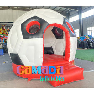 Videur gonflable à thème de football 5-en-1 avec toboggan de qualité commerciale - Product Image 6