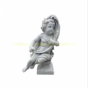 Vente chaude Belle Pierre En Marbre Sculpté Petit <span class=keywords><strong>Ange</strong></span> Statue - Product Image 3