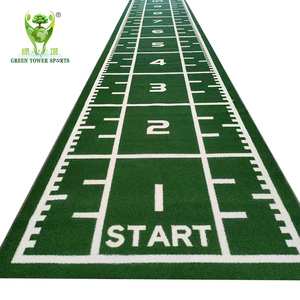 <span class=keywords><strong>Gazon</strong></span> artificiel de haute densité de 16 mm pour piste de sprint avec traîneau lesté, logo et lignes de mesure personnalisés - Product Image 3