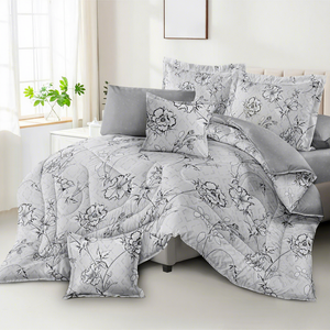 Ensemble <span class=keywords><strong>de</strong></span> <span class=keywords><strong>couette</strong></span> LILIANNA 8 pièces, valeur ultime, toutes saisons, avec sac <span class=keywords><strong>de</strong></span> <span class=keywords><strong>rangement</strong></span>, comprend toutes les pièces indiquées, ensemble <span class=keywords><strong>de</strong></span> lit complet - Product Image 1