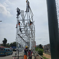 Structure en acier personnalisé extérieur galvanisé entretien publicité entreprise panneau d'affichage au Ghana