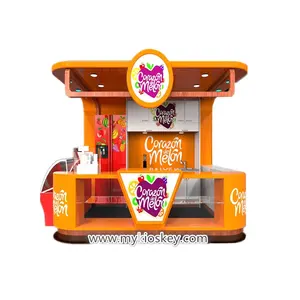 mall attractive wooden fresh fruit juice bar kiosk for shopping mall in hot sale