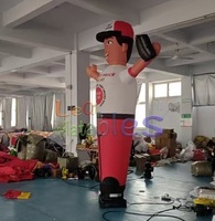 Homme gonflable agitant la main pour la promotion publicitaire 3M, idéal pour les ateliers de réparation automobile, les garages et les stations-service