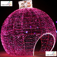 Grande boule LED géante pour décoration de Noël extérieure, indice de protection IP44, blanc chaud 2700K, CRI élevé 80, durée de vie de 50 000 heures, facile à installer