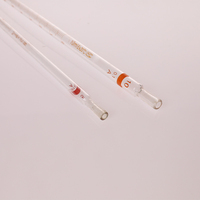 Tube ESR en verre de laboratoire médical de bonne qualité 300 mm, tube à pipette sanguine ESR transparent avec graduation
