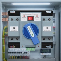 Commutateur de transfert automatique ATS 4P Mini, inverseur de source double alimentation 230V 63A AC de type MCB pour générateur domestique et alimentation de secours
