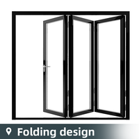 Fenêtres et Portes à Persiennes Verticales Coulissantes Pliantes en Profilé d'Aluminium avec Moustiquaire en Acier Inoxydable pour Utilisation Extérieure en Chambre