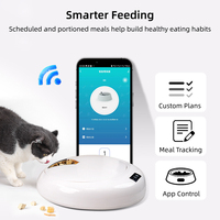 Alimentador inteligente para mascotas OEM TUYA, dispensador de alimentos húmedos y secos, alimentador automático de alimentos húmedos para gatos, gran capacidad, grabación de voz cronometrada para 6 comidas