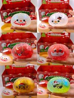 Boîte Mystère de Noël 8,5 cm : Jouet Squishy TPR en forme de Boulette Anti-stress, Balle Fidget, Cadeau Surprise de Fêtes pour Filles