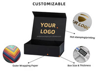 Dossiers cadeaux en papier kraft écologiques de luxe haut de gamme personnalisés, fermeture magnétique à double porte, couverture rabattable, revêtement UV