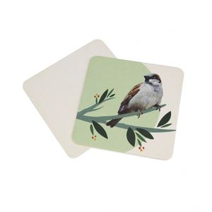 Eco-Friendly Degradable Beer Coaster <b>Seed</b> Custom Disposable Printed Drink <b>Paper</b> Tea Coasters - Product Image 6