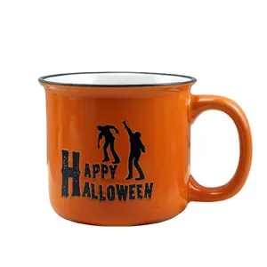 New design halloween cup sublimation porcelain cups with handle ceramic coffee mug ceramic coffee mug ceramic