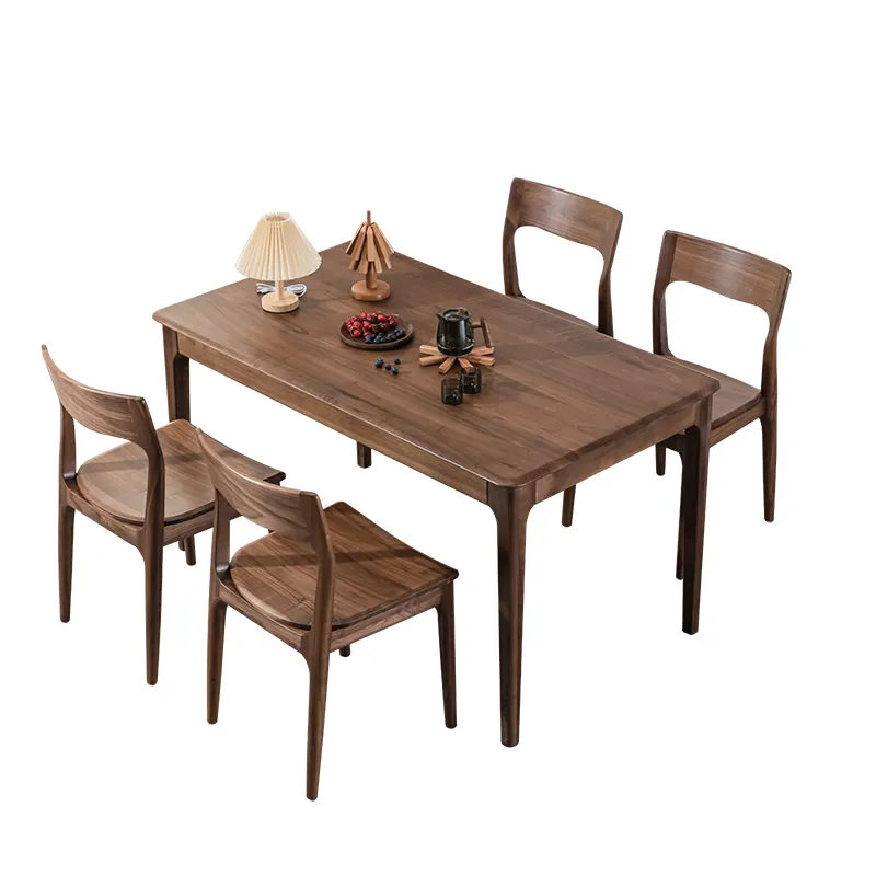 卸売モダンスタイルミニマリズム天然無垢材ダイニングテーブルと椅子セットコーヒーテーブル家具メーカー